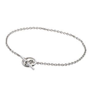 HERMES 18k White Gold Charm Bracelet
